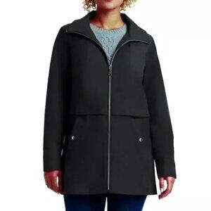 Vince Camuto Women's Rain Jacket Lightweight Water and Wind Resistant Black
